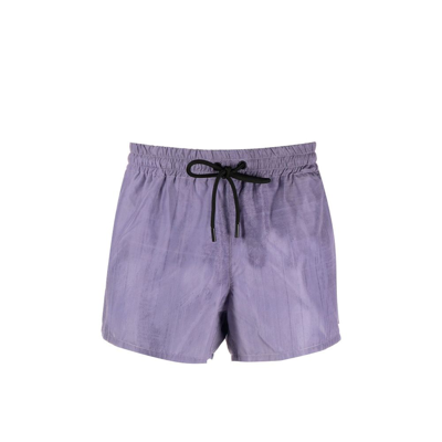 Shop Commas Purple Drawstring Swim Shorts