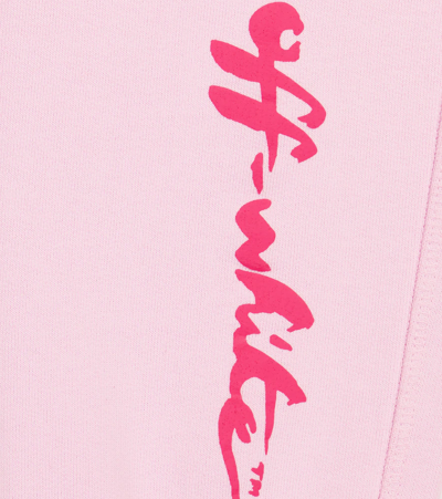 Off-white Script Logo-print Track Pants In Pink Fuchisa