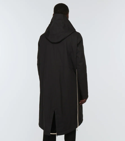 Shop Rick Owens Bauhaus Cotton-blend Canvas Parka In Black