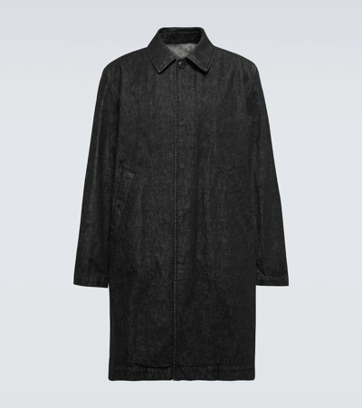 Shop Undercover Denim Coat In Black