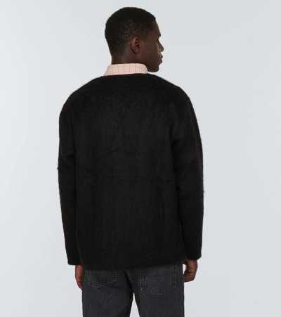 Shop Our Legacy V-neck Cardigan In Black Mohair