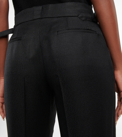 Shop Tom Ford Mid-rise Flared Pants In Black