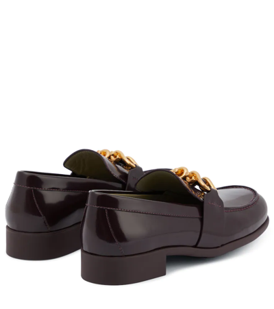 Shop Bottega Veneta Monsieur Leather Loafers In Oxide