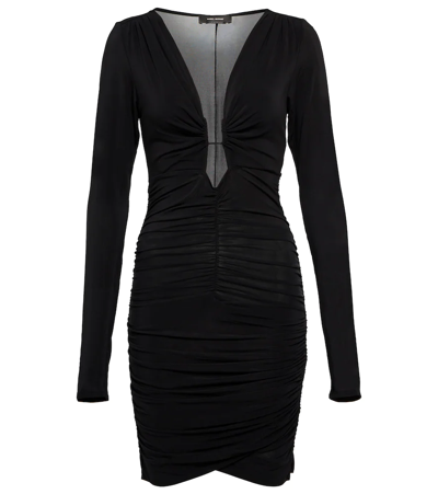 Shop Isabel Marant Jordana Jersey Minidress In Black