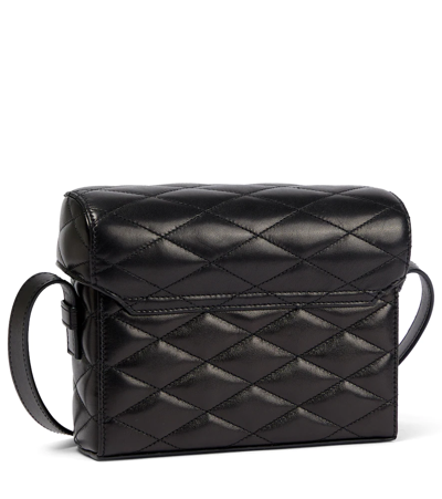Saint Laurent June Quilted Leather Shoulder Bag In Noir