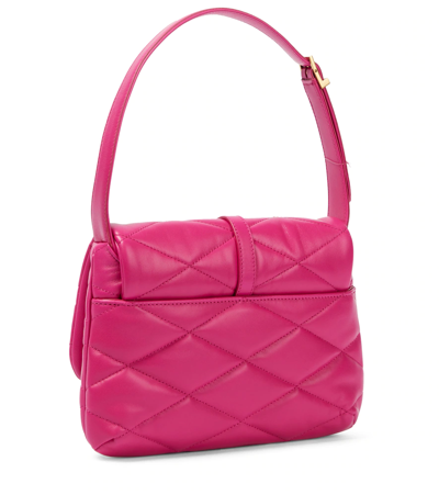 Shop Saint Laurent Le 57 Small Leather Shoulder Bag In Lipstick Fushia