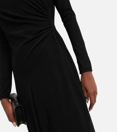 Shop Tom Ford Hooded Midi Dress In Black