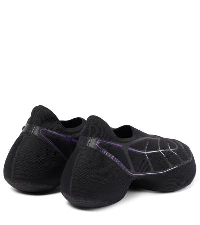 Givenchy Tk-360 Plus Knit Slip-on Sneakers In Black/purple