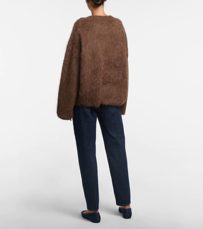 Shop Totême Alpaca Wool-blend Sweater In Saddle Brown