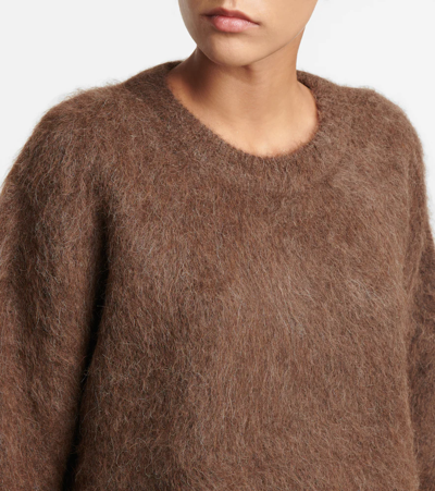 Shop Totême Alpaca Wool-blend Sweater In Saddle Brown