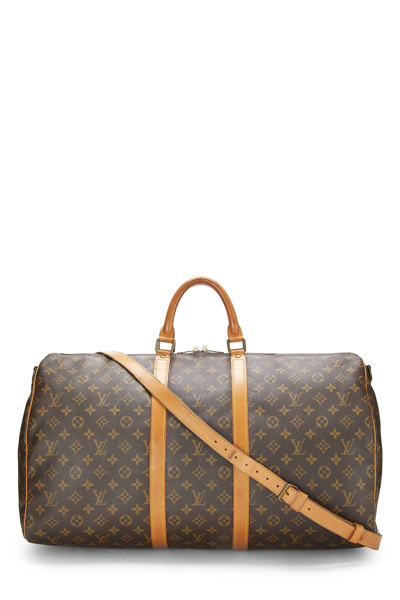 Pre-owned Louis Vuitton Monogram Canvas Keepall Bandouliere 55