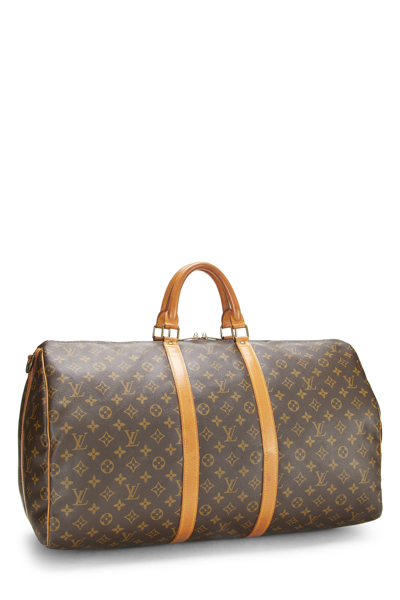 Pre-owned Louis Vuitton Monogram Canvas Keepall Bandouliere 55