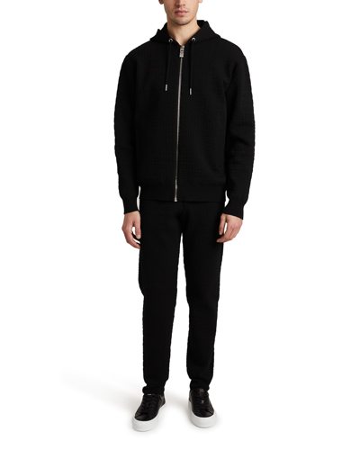 Shop Givenchy Men's 4g Knit Zip Hoodie In Black
