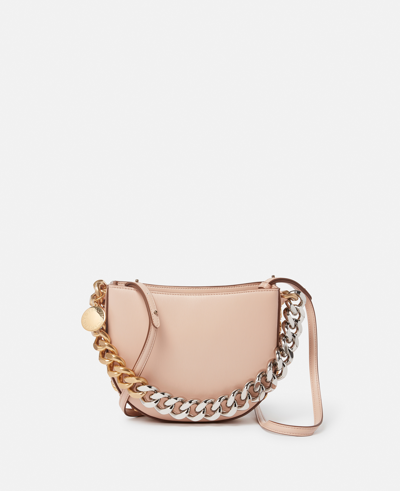 Shop Stella Mccartney Frayme Small Shoulder Bag In Blush