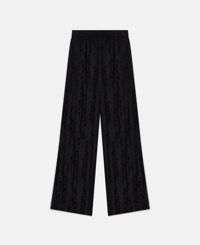 Shop Stella Mccartney S-wave Wide Leg Trousers In Black