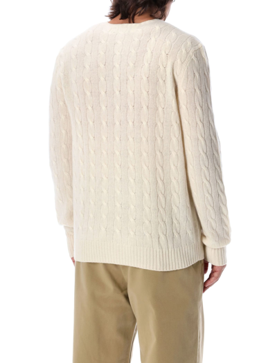 Shop Polo Ralph Lauren Cable-knit Sweater In Natural