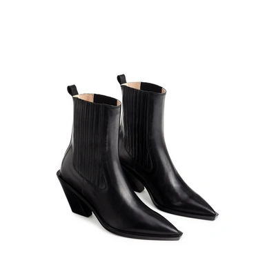 Shop Elleme Heeled Ankle Boots In Black