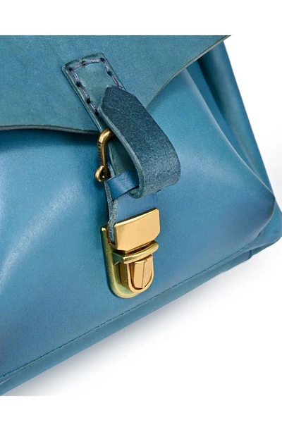 Shop Old Trend Isla Leather Crossbody Bag In Turquoise