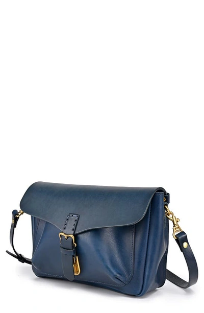 Shop Old Trend Isla Leather Crossbody Bag In Navy