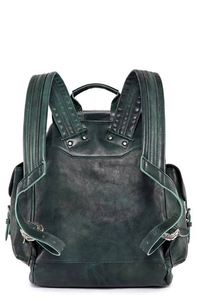 Shop Old Trend Bryan Leather Backpack In Vintage Green