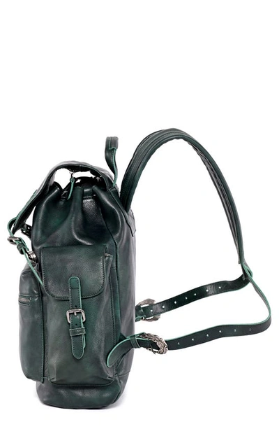 Shop Old Trend Bryan Leather Backpack In Vintage Green