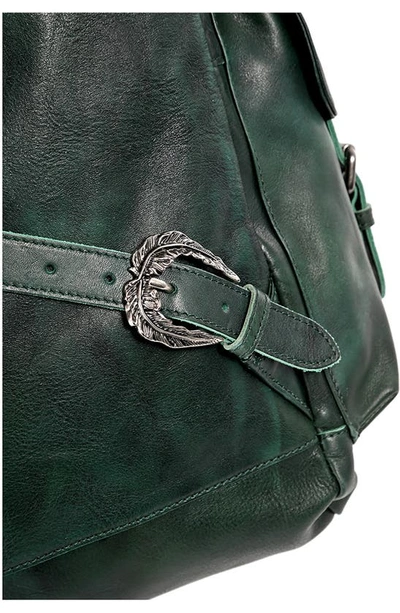 Shop Old Trend Bryan Leather Backpack In Vintage Green