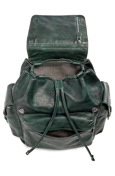 Shop Old Trend Bryan Leather Backpack In Vintage Green