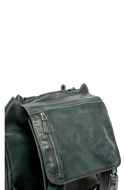 Shop Old Trend Bryan Leather Backpack In Vintage Green