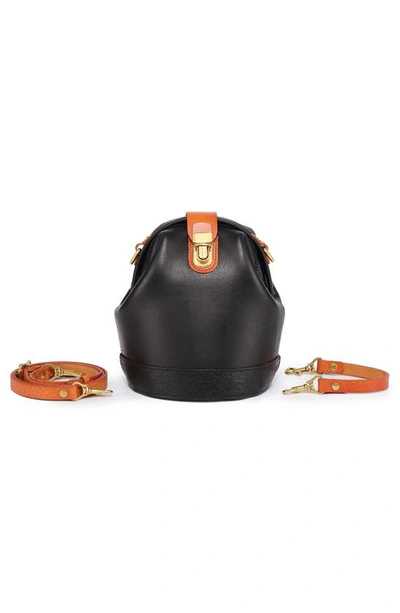 Shop Old Trend Doctor Bucket Leather Crossbody Bag In Black