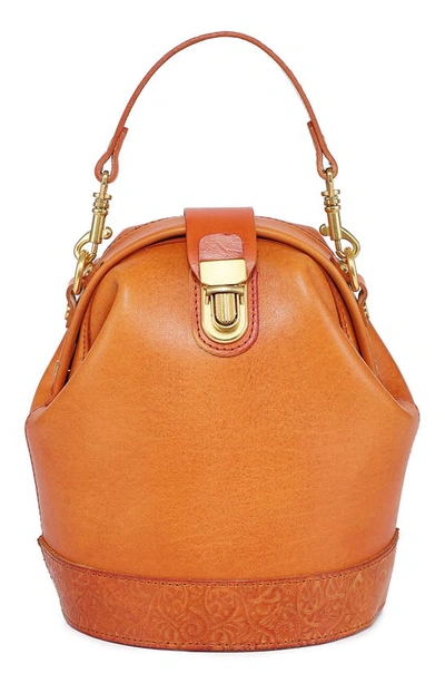 Shop Old Trend Doctor Bucket Leather Crossbody Bag In Caramel