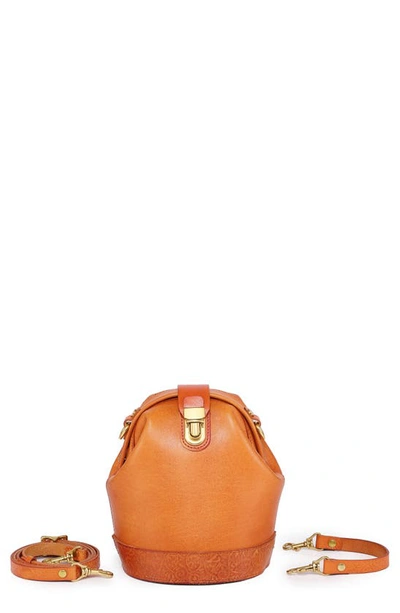 Shop Old Trend Doctor Bucket Leather Crossbody Bag In Caramel