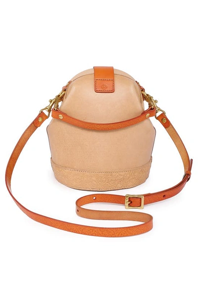 Shop Old Trend Doctor Bucket Leather Crossbody Bag In Beige
