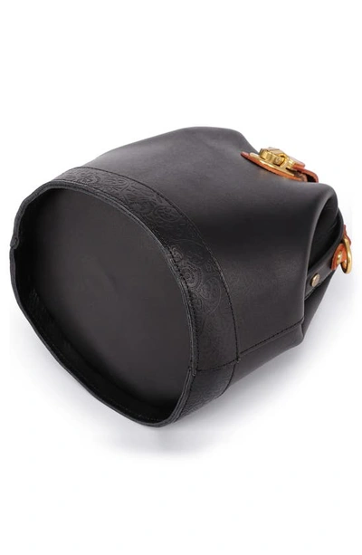 Shop Old Trend Doctor Bucket Leather Crossbody Bag In Black