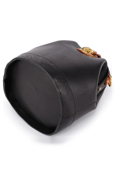 Old Trend Women's Genuine Leather Doctor Bucket Crossbody Convertible Bag In Black
