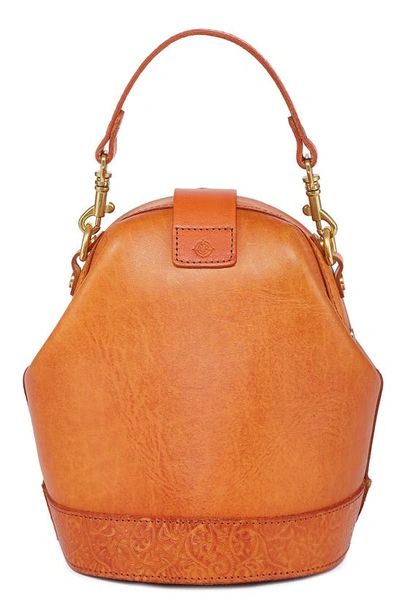 Shop Old Trend Doctor Bucket Leather Crossbody Bag In Caramel