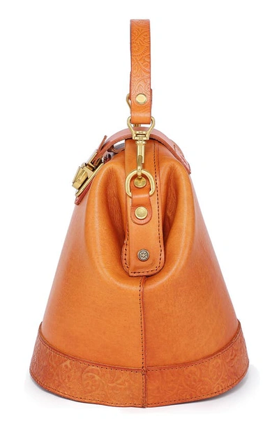 Shop Old Trend Doctor Bucket Leather Crossbody Bag In Caramel