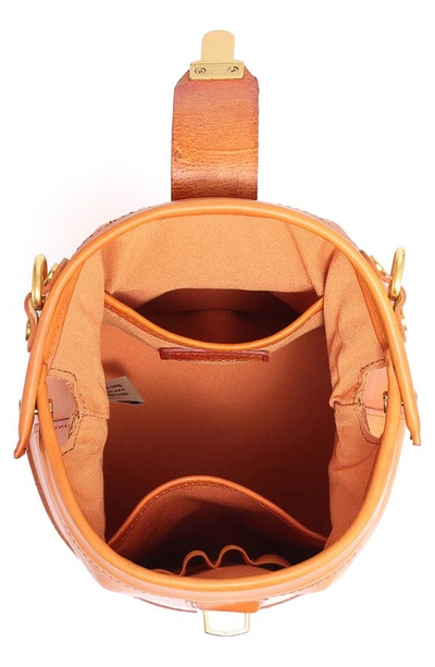 Shop Old Trend Doctor Bucket Leather Crossbody Bag In Caramel