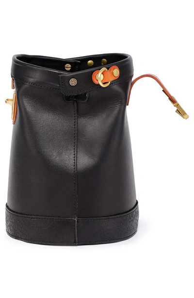 Shop Old Trend Doctor Bucket Leather Crossbody Bag In Black