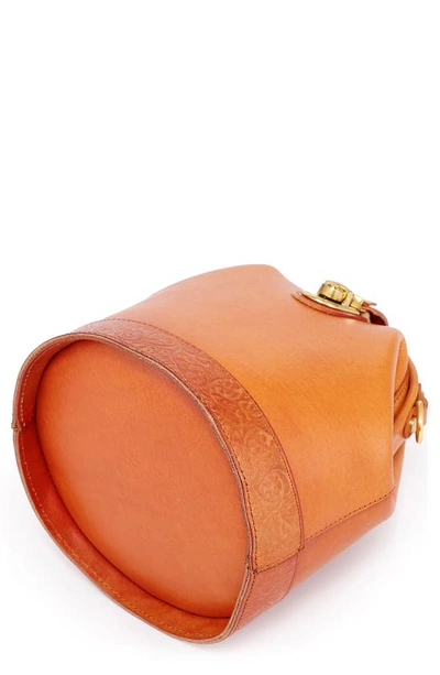 Shop Old Trend Doctor Bucket Leather Crossbody Bag In Caramel