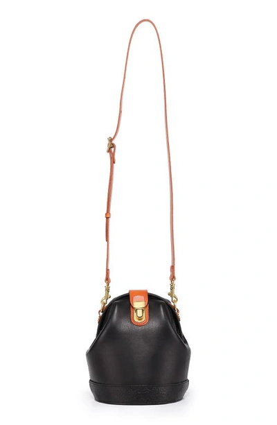 Shop Old Trend Doctor Bucket Leather Crossbody Bag In Black