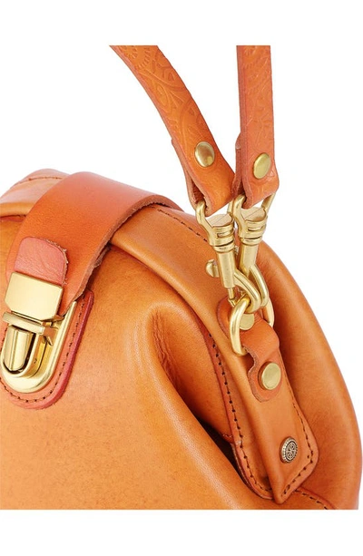 Shop Old Trend Doctor Bucket Leather Crossbody Bag In Caramel