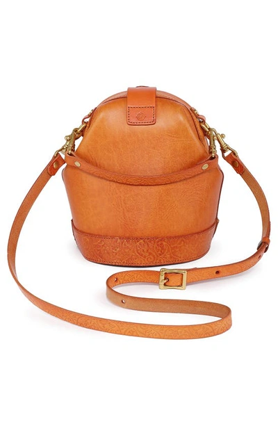 Shop Old Trend Doctor Bucket Leather Crossbody Bag In Caramel