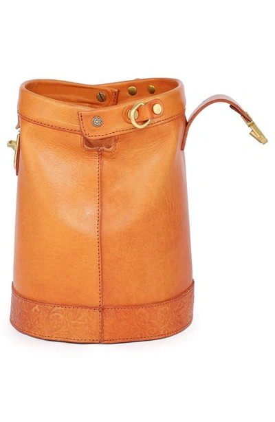 Shop Old Trend Doctor Bucket Leather Crossbody Bag In Caramel