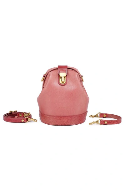 Shop Old Trend Doctor Bucket Leather Crossbody Bag In Orchid