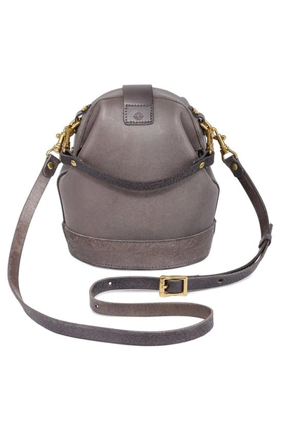 Shop Old Trend Doctor Bucket Leather Crossbody Bag In Grey