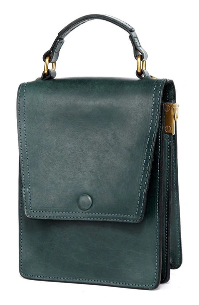 Shop Old Trend Basswood Leather Crossbody Bag In Teal