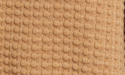 Shop French Connection Mozart Popcorn Cotton Sweater In Camel Melange