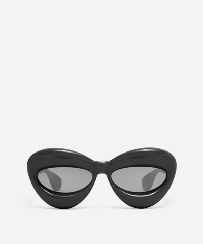 Shop Loewe Inflated Cat-eye Sunglasses In Black