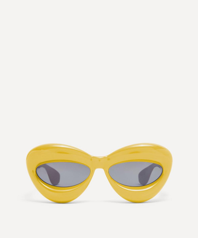 Shop Loewe Inflated Cat-eye Sunglasses In Yellow