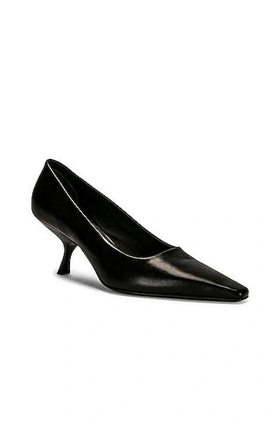 Shop The Row Square Kitten Pumps In Black
